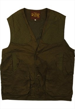 Vintage 90's Active Gilet Vest Sleeveless Button Up Green