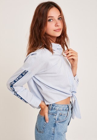NEW YORK PRINTED SHIRT - SKY BLUE