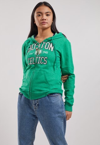 VINTAGE BOSTON CELTICS ZIP-UP HOODIE