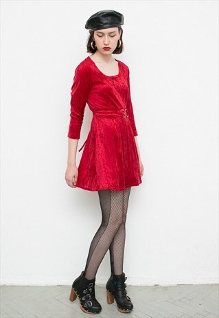 RED VELVET MINI DRESS