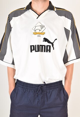 VINTAGE PUMA FOOTBALL SHIRT DERBY COUNTY MADE IN UK 95-97