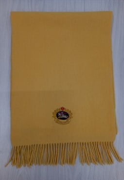 Vintage Yellow Fringed Burberry Scarf