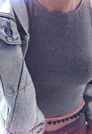 GREY CROPTOP