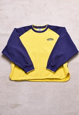 Vintage 90s Umbro Navy Yellow Embroidered Sweater