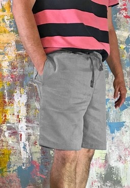 Grey Cord  Shorts