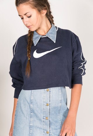 VINTAGE 90S USA CROP SWEATSHIRT / R457