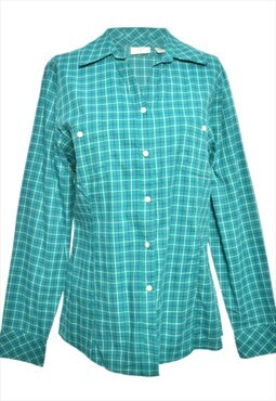 Blue Lee Checked Blouse - M