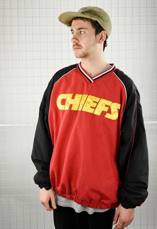 VINTAGE 90S 'CHIEFS' NFL JERSEY LINED WINDBREAKER SWEAT