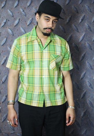 VINTAGE CHECK GREEN SHIRT