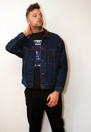 MARLBORO DENIM JACKET (M) VINTAGE 90S SMOKING CIGARETTE CIG