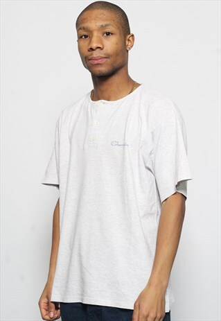 VINTAGE CHAMPION LOGO T-SHIRT GREY