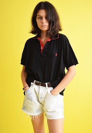 90'S RETRO ATHLEISURE VARSITY POLO T-SHIRT TEE