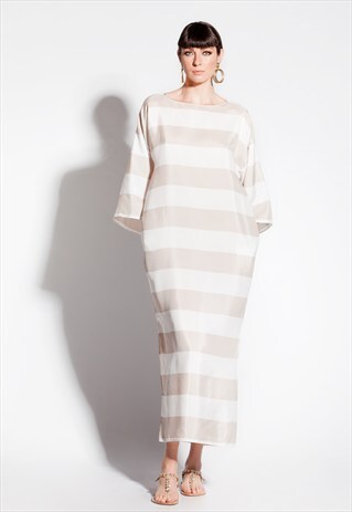 SUMMER MAXI DRESS/ ELEGANT DRESS/ STRIPED DRESS/ MAXI DRESS/
