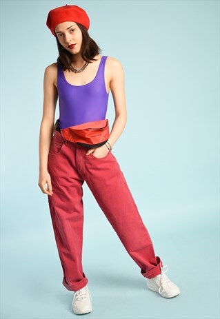 90'S RETRO HIGH WAIST FESTIVAL MOMS DENIM JEANS