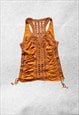 ORANGE CROCHET TANK TOP