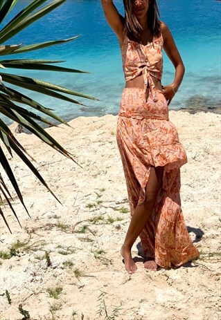 SPELL ON ME PEACH TEZRIN SKIRT