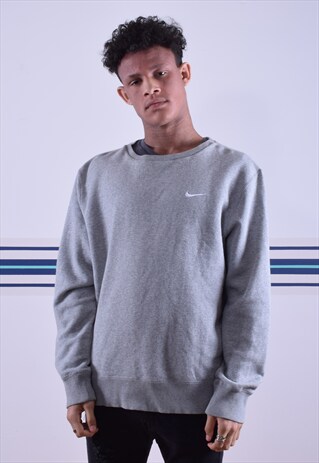 GREY NIKE EMBROIDERED SWEATSHIRT
