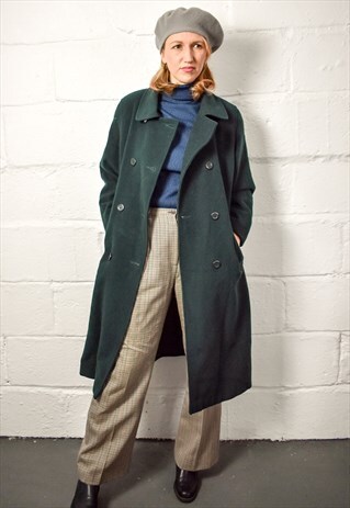 VINTAGE 90S GREEN WOOL COAT