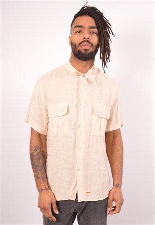 VINTAGE C.P. COMPANY SHIRT SHORT SLEEVE BEIGE