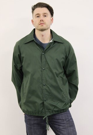 VINTAGE 1980S GREEN BOMBER JACKET
