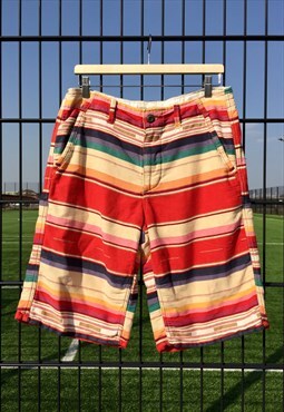 / SOLD/ Vintage RL Denim & Supply 90s Aztec Serape Shorts M