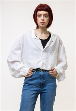 80s Vintage Woman Summer Oversize Relaxed Fit Shirt