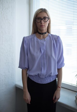 VINTAGE 80'S LILAC BLOUSE