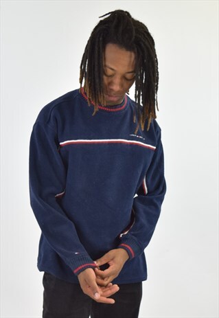 VINTAGE BLUE TOMMY HILFIGER 90S FLEECE JUMPER