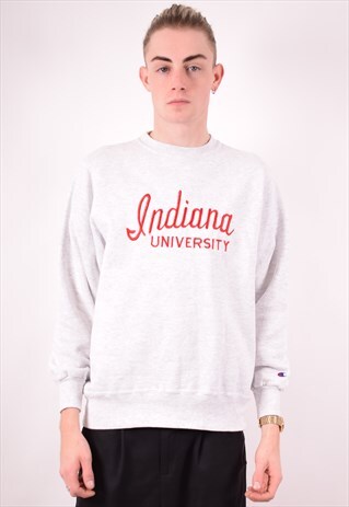 CHAMPION MENS VINTAGE SWEATSHIRT JUMPER MEDIUM GREY 90S