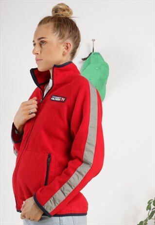 VINTAGE TOMMY HILFIGER FLEECE IN RED Z188