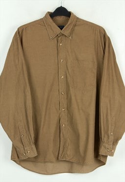 Vintage Mens XL Corduroy Shirt Cords Long Sleeved Retro Top