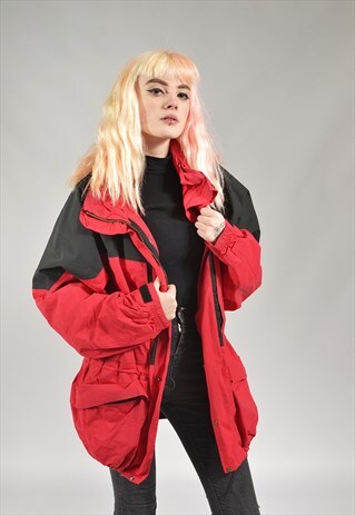 VINTAGE RED BERGHAUS RAINCOAT JACKET