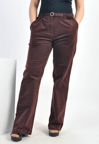 VINTAGE 90'S WIDE LEG CORDUROY TROUSERS