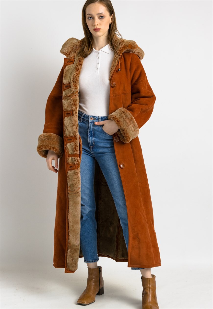 Asos shearling coat best sale