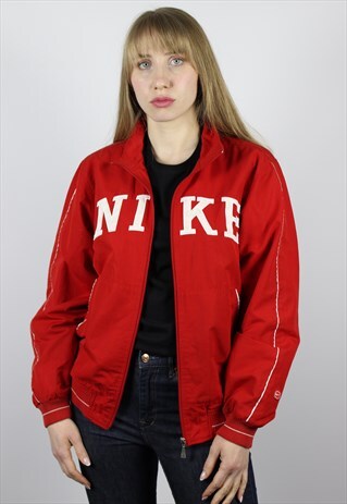 WOMENS VINTAGE NIKE WINDBREAKER JACKET BIG LOGO