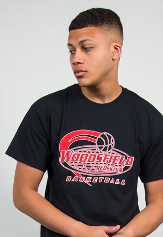 90'S USA T-SHIRT WOODSFIELD REDSKINS BASKETBALL