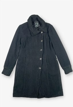Vintage Long Line Wool Jacket/Coat Black Small BV15546