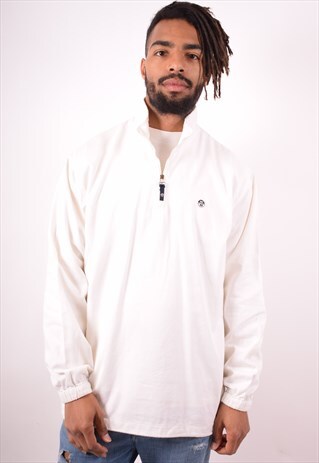 NORTH SAILS MENS VINTAGE SWEATSHIRT JUMPER LARGE WHITE 90S