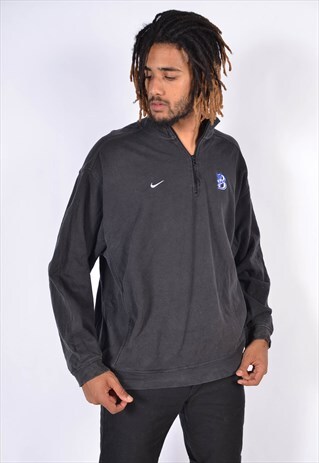 VINTAGE NIKE 1/4 ZIP SWEATSHIRT BLACK