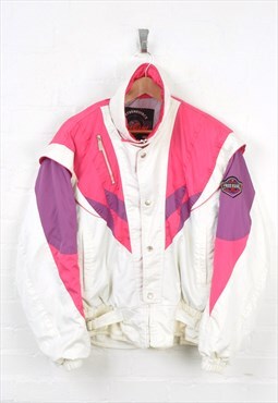 Vintage 80s Ski Jacket White Ladies Large