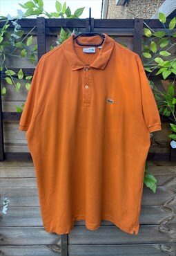 Vintage Lacoste 1990s orange polo shirt XXL