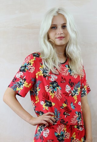 FALL FLOWERS ON RED TOP