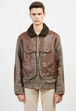 VINTAGE BROWN STRATO LEATHER JACKET