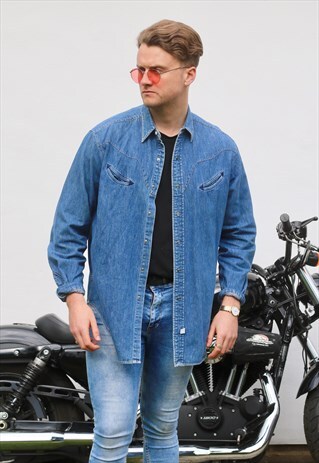 RALPH LAUREN USA HEAVYWEIGHT DENIM WESTERN SHIRT