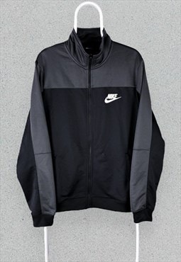 Nike Black Track Top Bomber Jacket Mens Large