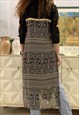 VINTAGE 90S EMBROIDERED INDIAN SARI BLOUSE TOP TUNIC DRESS