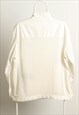 VINTAGE GIVENCHY LIGHT SPORTY JACKET LOGO WHITE SIZE L