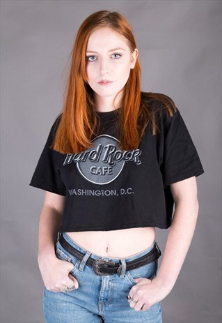 VINTAGE REWORKED HARD ROCK CAFE CROP TEE