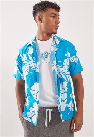 VINTAGE HAWAIIAN PATTERNED FESTIVAL SHORT SLEEVE SHIRT