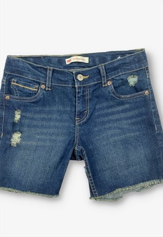 Vintage Levi's Boyfriend Fit Denim Shorts Blue W28 BV19145